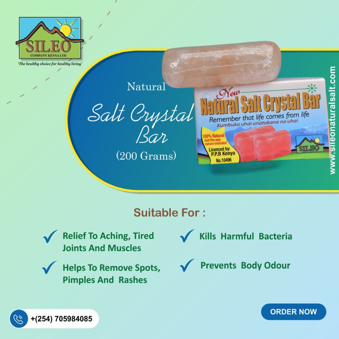 Natural Salt Crystal Bar 200g